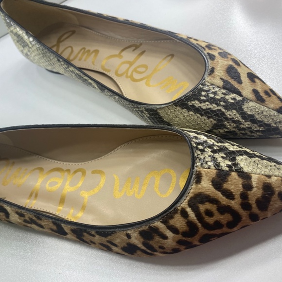 Sam Edelman size 8 leather pointed shoe two tone design - Picture 2 of 4